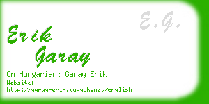 erik garay business card